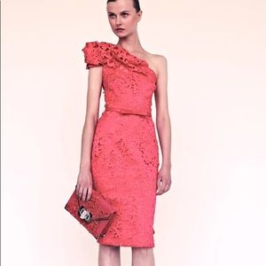 Marchesa Couture Guipure Lace cocktail